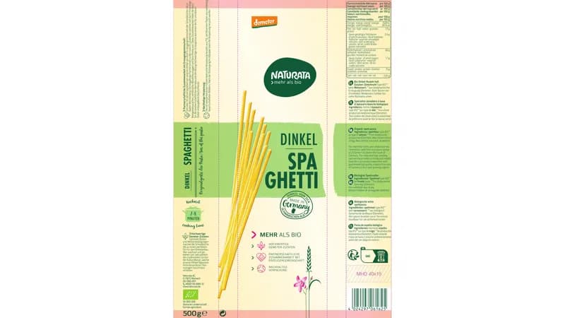 Spaghetti, Dinkel hell