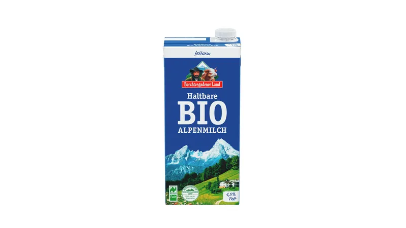 Haltbare Bio-Alpenmilch 1,5% Fett NL-Fair 1/2 Palette