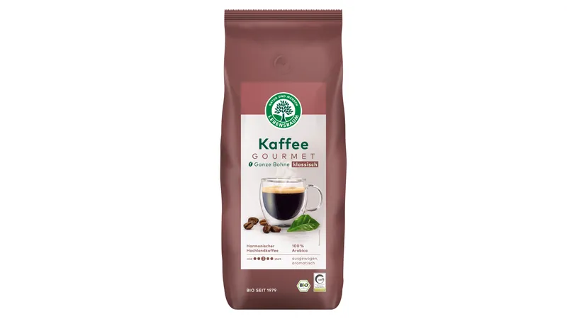 Kaffee Gourmet, klassisch, ganze Bohne