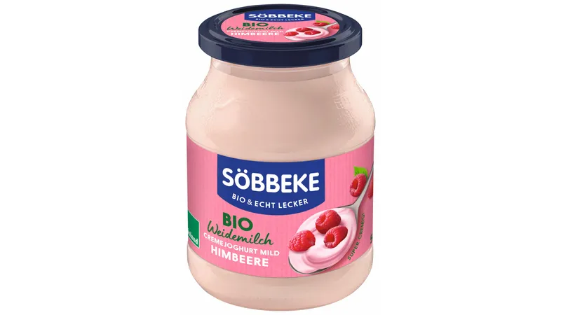 Bio Weidemilch Joghurt mild Himbeere, 7,5 % Fett