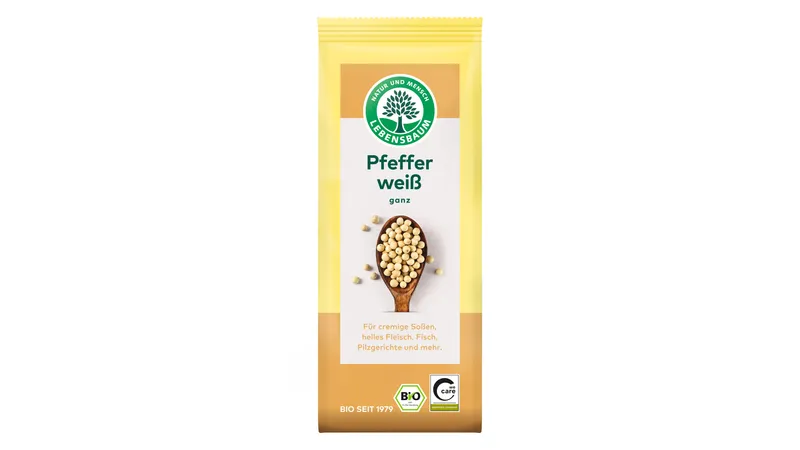 Pfeffer weiß, ganz