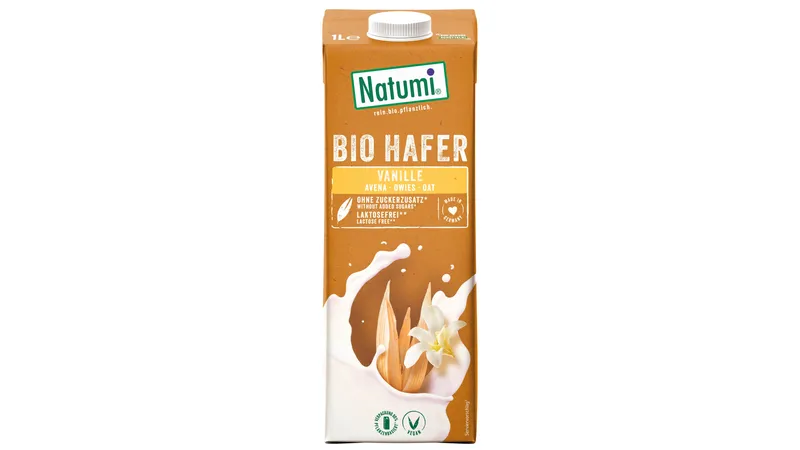 Getränk auf fermentiertem Hafer mit Vanille, UHT
