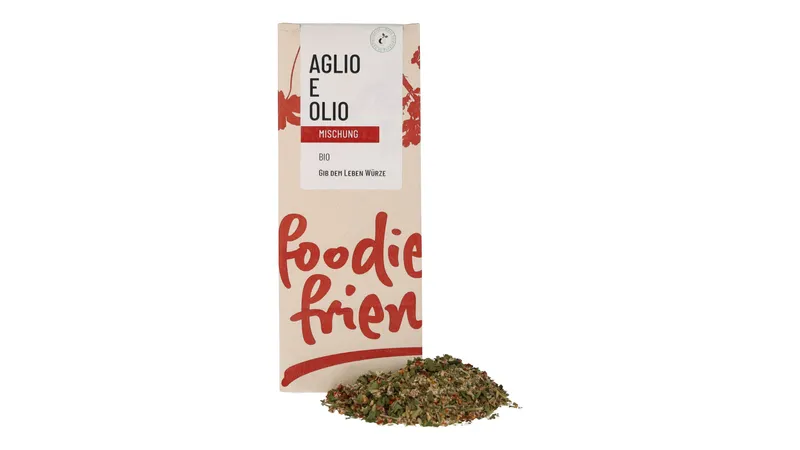 BIO Aglio e Olio in einer kompostierbaren Tüte