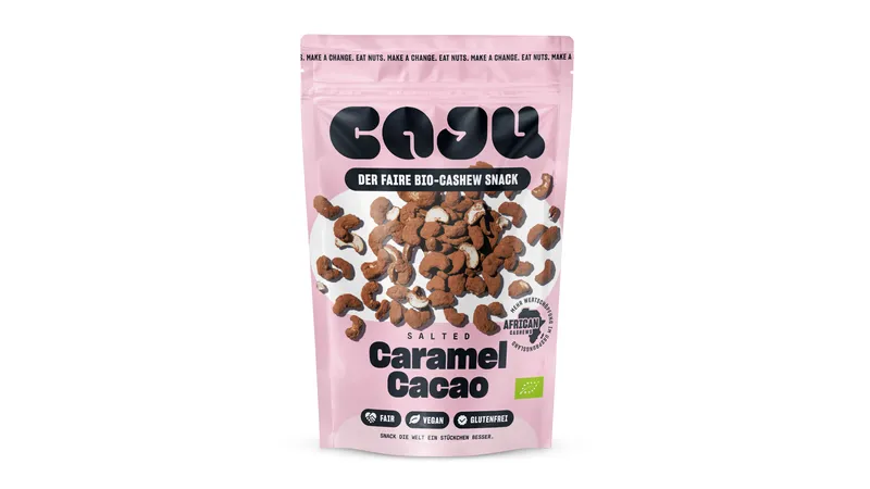 caju Bio Cashew Snack Caramel Cacao 140g