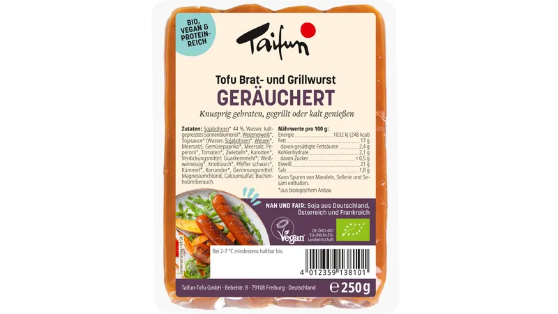 Tofu Brat- und Grillwurst Geräuchert