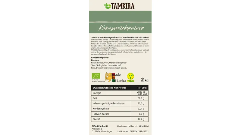 Kokosmilchpulver von BIOASIEN GmbH Gallerie Bild 3