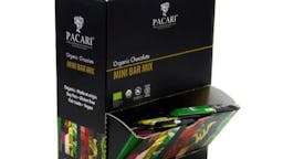 Bio Schokolade Minitafeln PACARI Mix, Thekenaufsteller (100 Stück)
