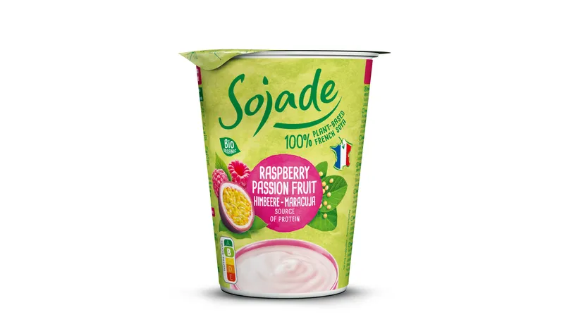 Bio Soja-Alternative zu Joghurt Himbeere-Maracuja