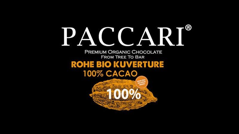 Kuvertüre aus rohem Kakao 100%
