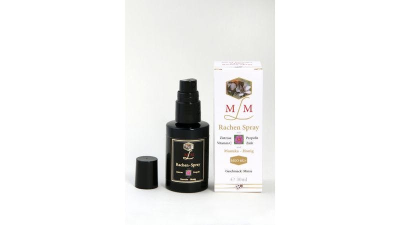 MLM Manuka Cistus Rschen Spray mit Propolis und Vitamin C in Mironglas ( Violett Glas)