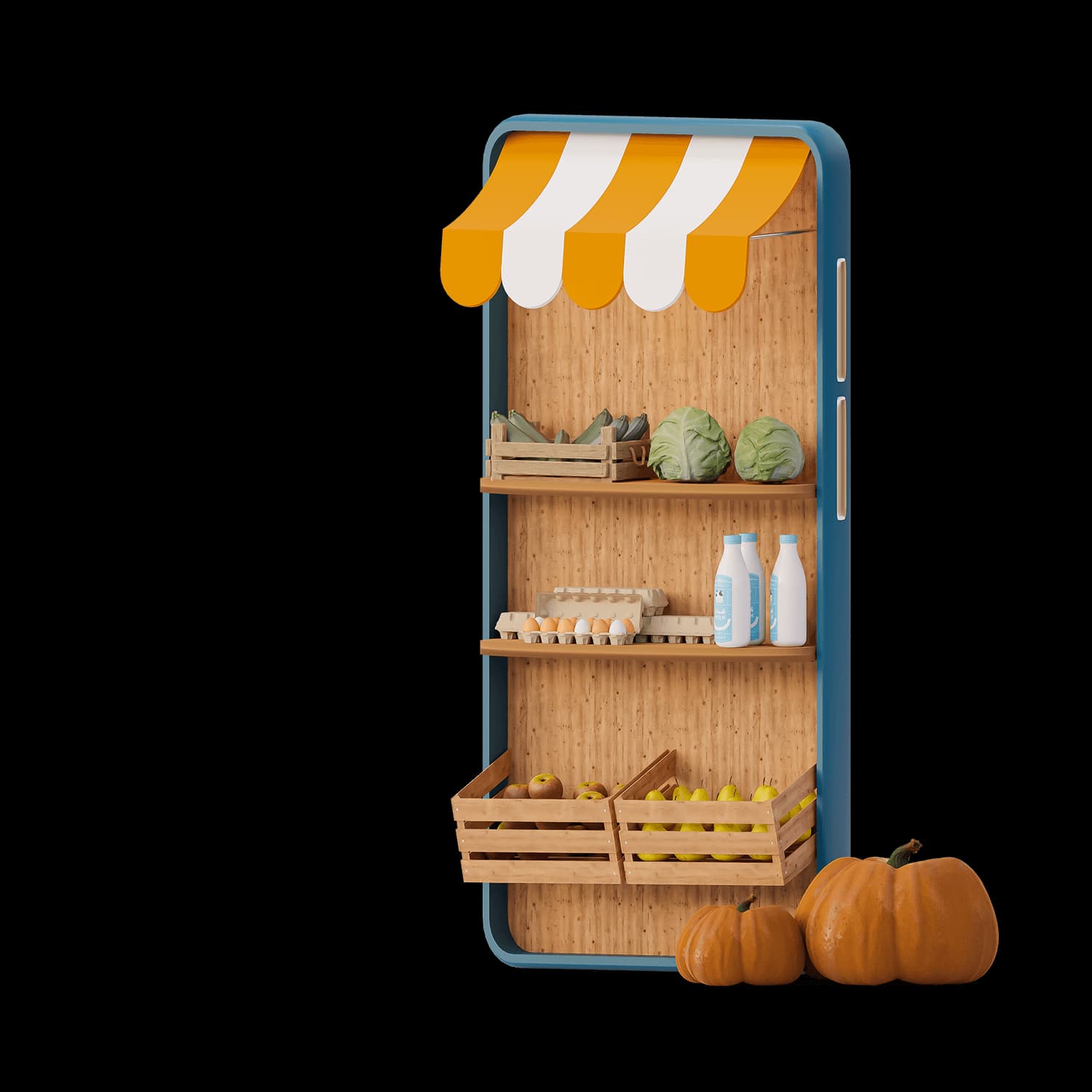 Smartphone als Marktstand