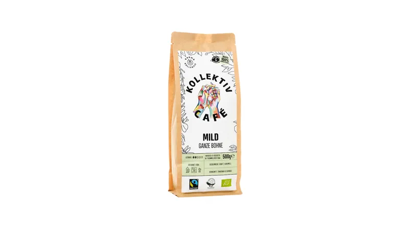 KollektivCafé Mild, Bio-Röstkaffee aus ganzen Bohnen von KarmaKollektiv